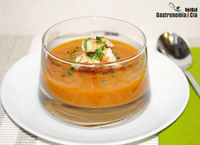 Crema de calabaza asada con salvia