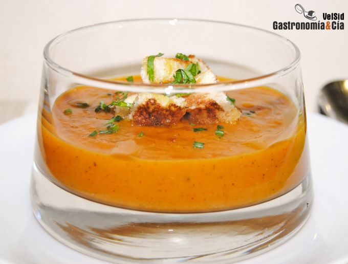 Crema de calabaza asada con salvia