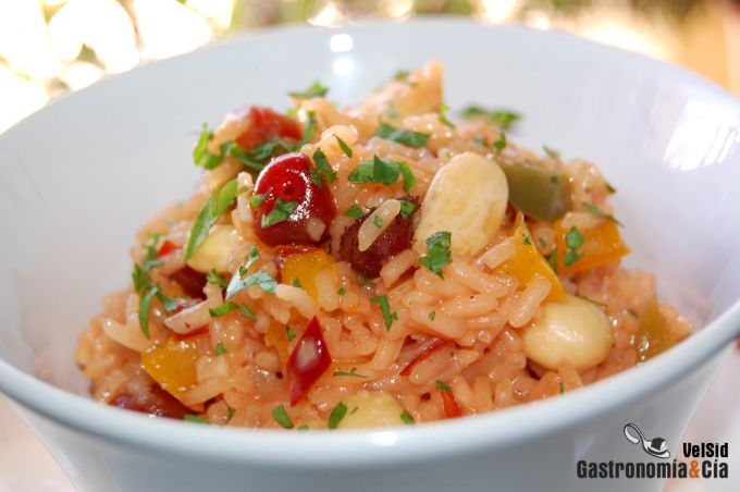 Arroz pilaf con frutos rojos