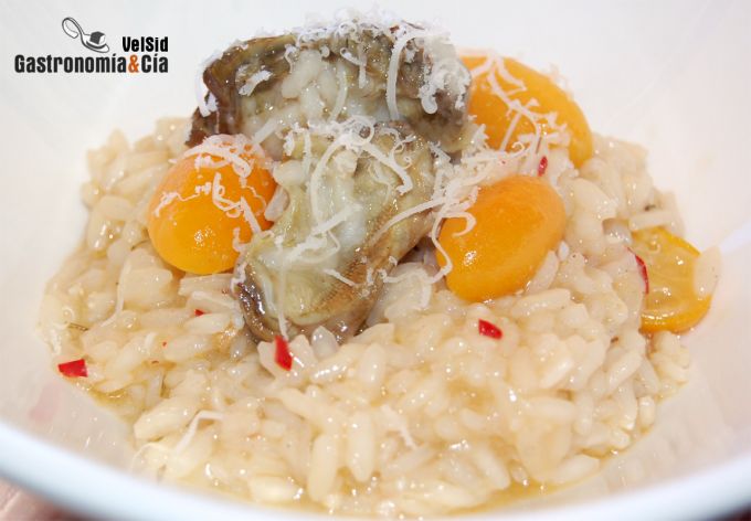 Receta de Risotto de alcachofas y kumquats