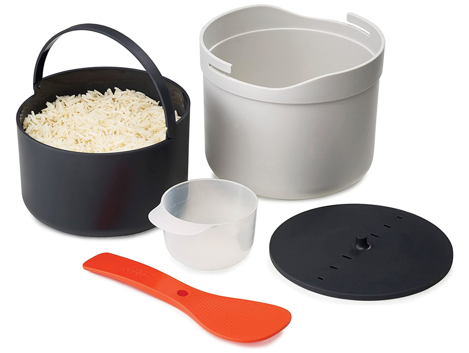 Arrocera pequeña para microondas: fácil cocción en microondas, utensilios  de cocina para microondas fáciles y rápidos para pasta de arroz y más