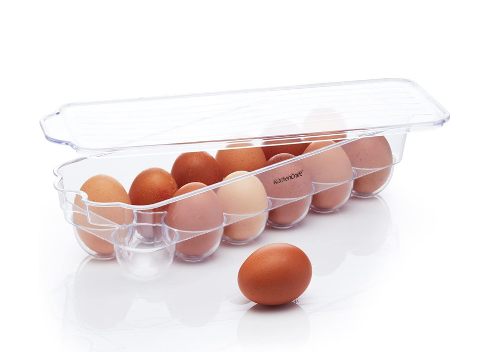 Bbaoo Huevera para Frigorífico, 2 Piezas Caja de Almacenamiento de Huevos,  Hueveras de Plastico, Hueveras Frigorifico,Capacidad para 21 Huevos para