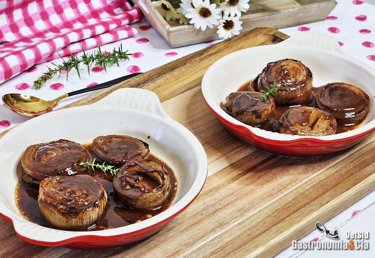 Cebolla con mantequilla de miso