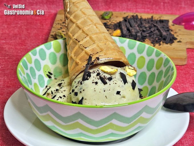 Receta de helado de pistacho