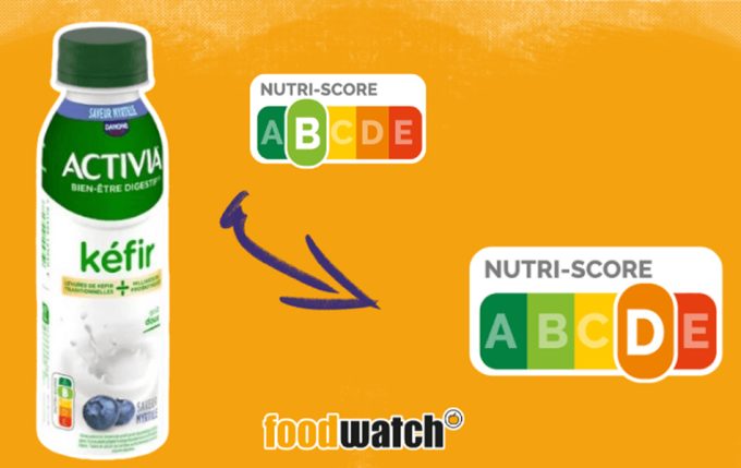 NutriScore califica peor a los productos Danone