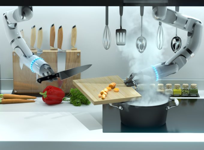 Robots que cocinan en las cocinas fantasma